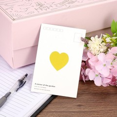 Heart Shaped Sticker 1″ Self-Adhesive Love Label Yellow 1000 Pcs