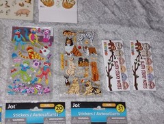Lot Stickers Autocollants Animals Birds Cats Dogs Monkeys Fox Owl 68 SHEETS NEW