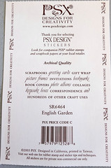 PSX English Garden Clear Stickers 2003 Vintage Scrapbooking Floral 2 Sheets NOS