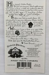 Vintage Susan Branch Stickers Pansy Photo Corners 1 Module Sheet 4.5″x2.5″