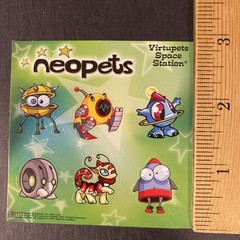 Vintage NEOPETS Burger King Sticker Sheet Scrapbook Planner Craft Stickers