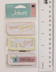 Jolee’s Baby Girl Quilts Embroidered Scrapbooking Stickers