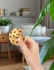 Cartoon Chocolate Chip Cookie Vinyl Stickers Scrapbooking Laptop Waterbottle