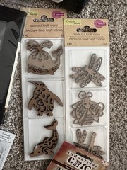 Lot Of Craft Scrapbook Items Headbands Laser Cut Embellishments Stickers Fabric