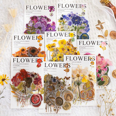 Pressed Flower Themed Stickers Set (320 Pieces) Dried Flowers Resin Stickers Dec