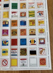 Vintage 1981 Scholastic Stamp Stickers Sheet Unused Humorous