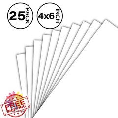 Mat Board Center, Pack of 25, 4×6 White Backing Boards, 4-Ply Thickness Cardb…