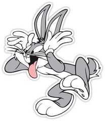 Bugs Bunny Looney Tunes Cartoon Waterproof Die-Cut Sticker