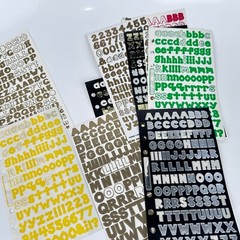 28 Sheets Scrapbooking 7/16 Stickers Alphabet Numbers Letters Paper Studio Lot