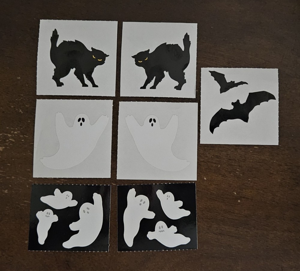 Vintage Mrs. Grossman’s Black Cats, Ghosts and Bats stickers, Mrs. Grossman