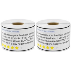 Thank You for Your Purchase Labels 4 x 2 inch, Whi
