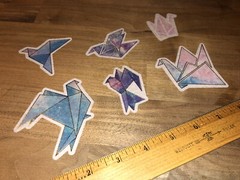 NEW Japanese ORIGAMI SWAN stickers paper craft art for planner, journal, letters
