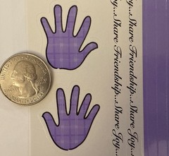 SHARE FRIENDSHIP Stickers(17pc) Girl•Cat•Handprint•Bows•Borders•Joy•Card Making•