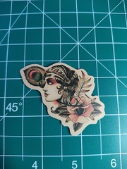 3 Retro Sailor Tattoo 2″ Stickers Navigation Ship Women Anchor Motorcycle Biker