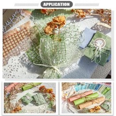 Handmade Scrapbook Paper, 16 Sheets Textured Paper Mesh Fabric Mix White