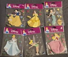 Lot of 6 Disney PRINCESSES with FLOWERS Scrapbooking Sticker Jolee’s EK Success