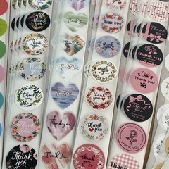 200pcs Cute Thank You Stickers 1” Small Business for Decorate Envelopes Sealing