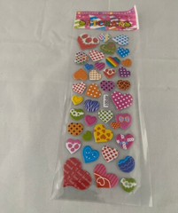 7 Different Sheets 3D Puffy Hearts and Stars Stickers Bulk Stickers for Kids