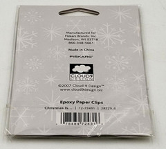 Cloud9 Design «Christmas Is…» 7 Piece Epoxy Paperclips – New/Sun Stained