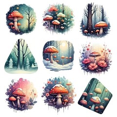 Page Of Forest Embellishments Junk Journal Scrapbook PICK A SET