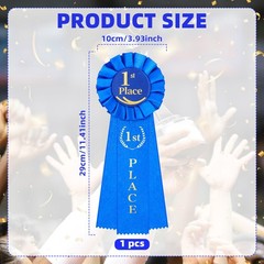 1st Place Award Ribbons Blue First Prize Winner Victory Recognition Award