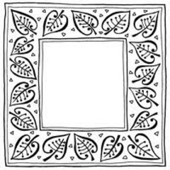 Woodware Craft Clear Stamp LEAF FRAME Scrapbooking