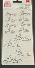 NEW American Crafts LOVE Clear Sticker Sheet 12 Stickers