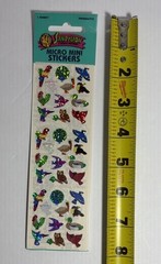 Vintage Sandylion Prismatic Bird Mini Stickers Peacock Toucan Parrot Cardinal