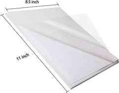 Translucent Waterproof Vinyl Sticker Paper – 15 Sheets 8.5 x 11 – Quick Dry