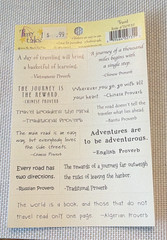 Tiny Tales Travel Proverbs & Quotes Scrapbooking Stickers Beige Black TAP010