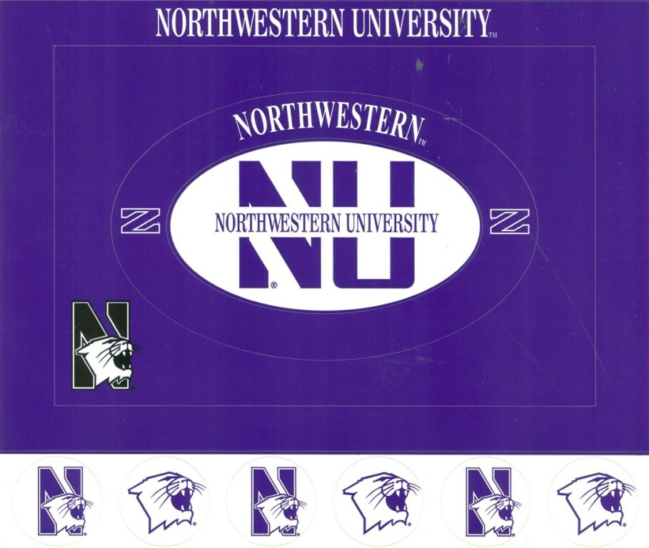 Northwestern University Wildcats NCAA Cardstock Sticker Frame, scrapbook