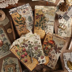 30 pcs Vintage Scrapbooking Stickers DIY Craft Supplies for Album Planner