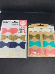 Lot of 9 NIP Bows for Card Making Scrapbooking Crafts Various Brands Sizes