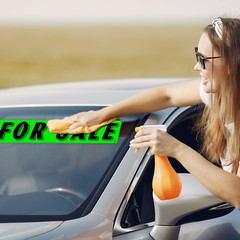 for Sale Windshield Stickers, Chartreuse Green, 12-Pack