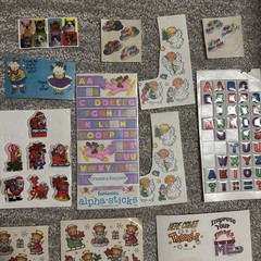 VTG 1980s Sticker Lot Fuzzy Puffy Hologram Halloween BW3 Lisa Frank Heathcliff +
