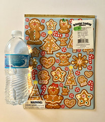 GINGERBREAD Men Stickers Vtg Oriental Trading Co Oversized Six Sheets ADORABLE