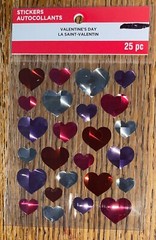 Recollections Large Gemstone Hearts Pink Red Wedding VALENTINES DAY Love Sticker