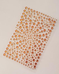 CraftbuddyUS 325 Tangerine Self Adh Diamante Stick on Rhinestone Gems for Craft