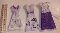 Lot Of 3 Handmade Dresses For Junk Journals scrapbooks shadow boxes Ornaments