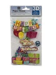 Paper House 3D Dimensional Stickers You Choose Occasions Holidays Birthday Etc