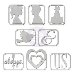 LOVE THEME Wedding – METAL CLIPS (like Paper Clips, but Fancy) – 8 pieces PRIMA
