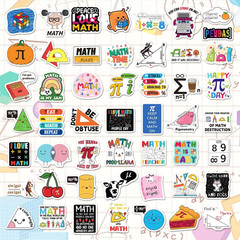 Math Stickers Set 200PCS Vinyl Waterproof for Journaling School Use, Math Gift