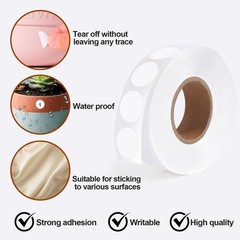 1000 PCS Dot Stickers 1/2 Inch Circle Small Round Coding Labels, Blank White …