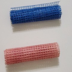 Lot 7 Small Rolls Netting Scrapbooks Neutrals Red Pink Blue Embellishments Net-C