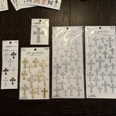 HUGE Lot Sticker Packs & Embellishments Christian Crosses Bible Prayer Journal