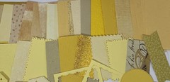 50 Pc Yellow Cream Scrap Paper Pattern Textured Shapes Junk Journal Paper Craft