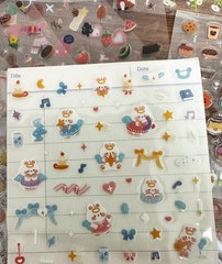 Pre-Cut Cute Portable Stickers Book for Scrapbooking – Love Theme Small Ephem…