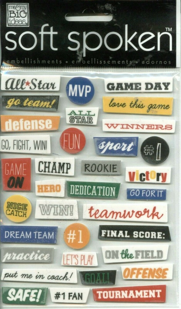 Sports Game Team Champ Practice Teamwork Victory Defense MAMBI chipboard sticker