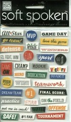 Sports Game Team Champ Practice Teamwork Victory Defense MAMBI chipboard sticker
