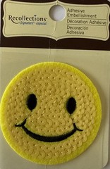 YELLOW SMILEY FACE Dimensional Sequin Stickers (1pc)Recollection•Happy Face•
